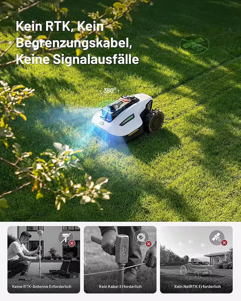 MAMMOTION YUKA Mini 2 1000 – Mähroboter ohne Begrenzungskabel