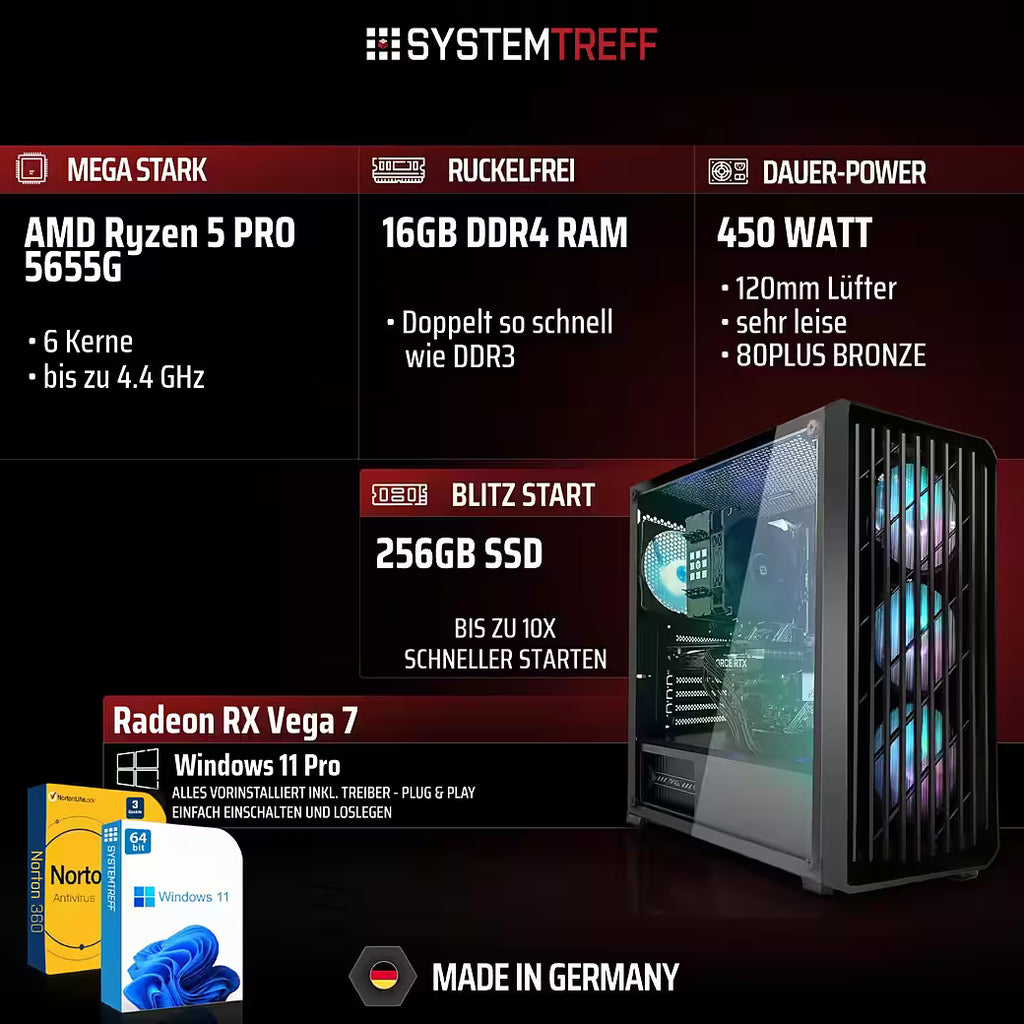 SYSTEMTREFF Basic Gaming PC Complete System
