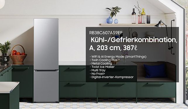 Samsung RB38C607AS9 – Kühl-/Gefrierkombination