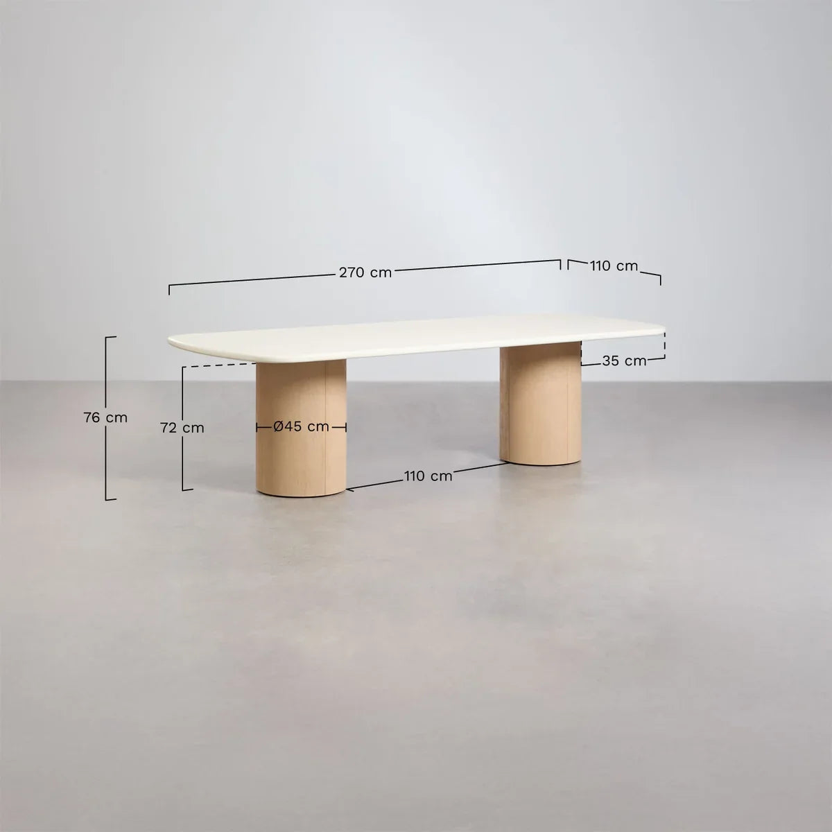 Sharpay 270 x 110 cm Rectangular Dining Table Set with 2 Benches