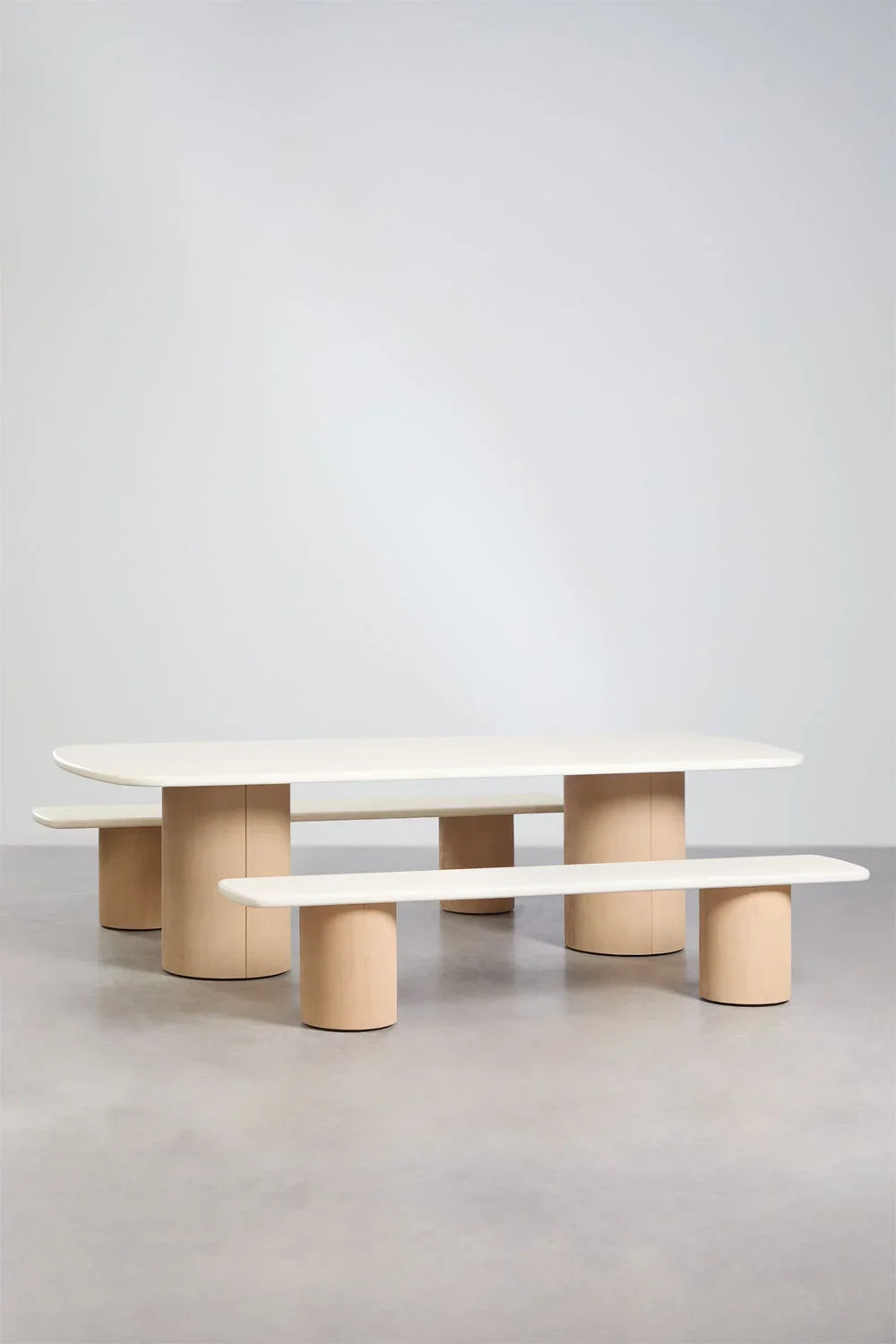 Sharpay 270 x 110 cm Rectangular Dining Table Set with 2 Benches